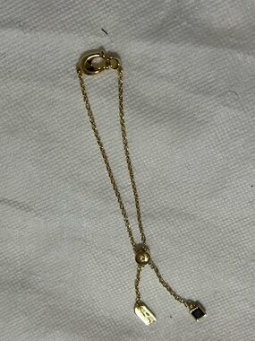 Coach - Gold Adjustable Women's Bracelet with Clear Accent